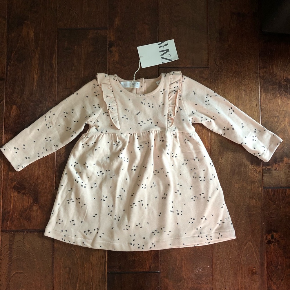 BNWT Zara pink swallow dress